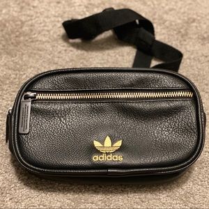 Adidas faux leather waist pack